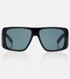 Saint Laurent Mask-frame Acetate Sunglasses In Black