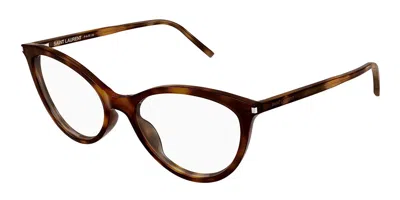 Saint Laurent Sl 833 003 Occhiali Da Vista Tartarugatishell Per Donna (solo Montatura) In Metallic