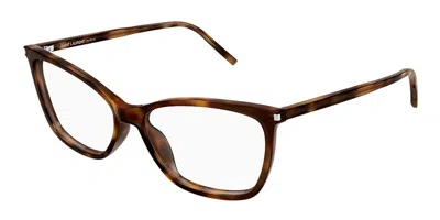 Saint Laurent Sl 834 003 Occhiali Da Vista Tartarugatishell Per Donna (solo Montatura) In Brown