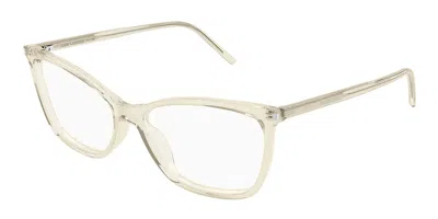 Saint Laurent Sl 834 008 Occhiali Da Vista Gialli Per Donna (solo Montatura) In Neutral
