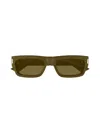 Saint Laurent Sl 837 - Brown/brown 003 Sunglasses In Green