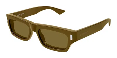 Saint Laurent Sl 837 003 Occhiali Da Sole Marroni Per Uomo In Gray