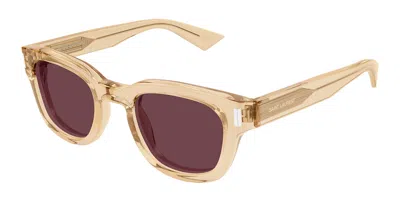 Saint Laurent Sl 838 008 Occhiali Da Sole Gialli Per Uomo In Pattern