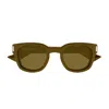 Saint Laurent Sl 838 Linea Corner Angle 007 Brown Sunglasses In Brown