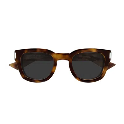 Saint Laurent Sl 838 Linea Corner Angle Sunglasses In Brown