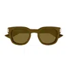 Saint Laurent Sl 838 Linea Corner Angle 007 Brown Sunglasses In Brown