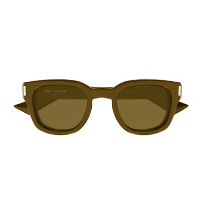 Saint Laurent Sl 838 Linea Corner Angle Sunglasses In Brown