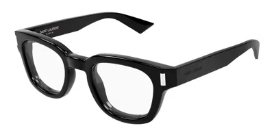 Saint Laurent Sl 838 Opt 001 Occhiali Da Vista Neri Per Uomo (solo Montatura) In Black