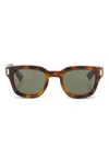 Saint Laurent Sl 838 Recycled-acetate Rectangle Sunglasses In Brown