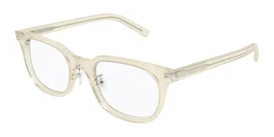 Saint Laurent Sl 840/j Vestibilità Orientale 004 Occhiali Da Vista Gialli Per Uomo (solo Montatura) In Neutral