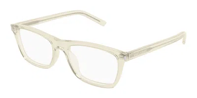 Saint Laurent Sl 841 004 Occhiali Da Vista Gialli Per Uomo (solo Montatura) In Gray