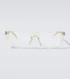 Saint Laurent Sl 841 Square Glasses In Yellow