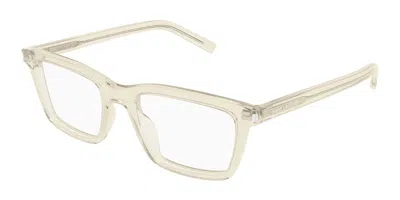 Saint Laurent Sl 842 004 Occhiali Da Vista Gialli Per Uomo (solo Montatura) In Neutral