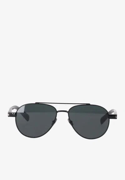 Saint Laurent Sl 843 Aviator Sunglasses In Gold