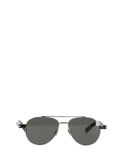 Saint Laurent Pilot Metal Sunglasses Double Bridge In Metallic