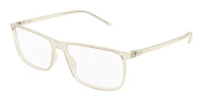 Saint Laurent Sl 846 004 Occhiali Da Vista Gialli Per Uomo (solo Montatura) In Neutral