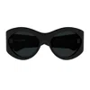 Saint Laurent Sl 854 Linea Sl Logo 001 Black Sunglasses In Black