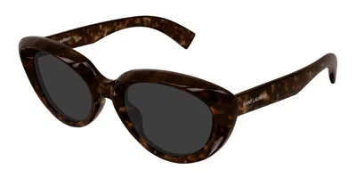 Saint Laurent Sl 859 002 Women's Sunglasses Tortoiseshell Size 53 - Free Rx Lenses  - Free Rx Lenses In Brown