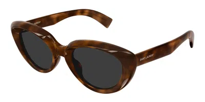 Saint Laurent Sl 859 003 Women's Sunglasses Tortoiseshell Size 53 - Free Rx Lenses  - Free Rx Lenses In Brown