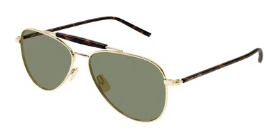 Saint Laurent Sl 864 003 Men's Sunglasses Gold Size 57 - Free Rx Lenses  - Free Rx Lenses In White