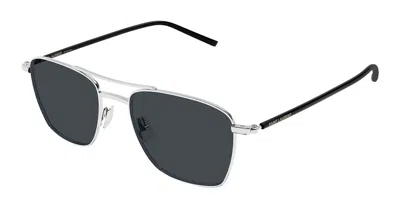 Saint Laurent Sl 866 002 Men's Sunglasses Silver Size 53 - Free Rx Lenses  - Free Rx Lenses