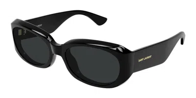 Saint Laurent Sl 868/f Asian Fit 001 Women's Sunglasses Black Size 57 - Free Rx Lenses  - Free Rx Lenses