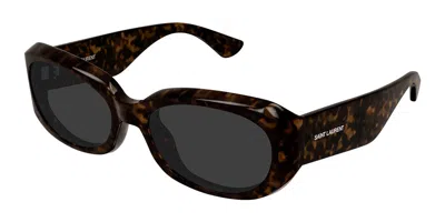 Saint Laurent Sl 868/f Asian Fit 002 Women's Sunglasses Tortoiseshell Size 57 - Free Rx Lenses  - Free Rx Lenses In Black
