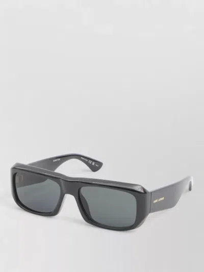 Saint Laurent Sl 869 Rectangular Sunglasses Thick Acetate Frame In Gray