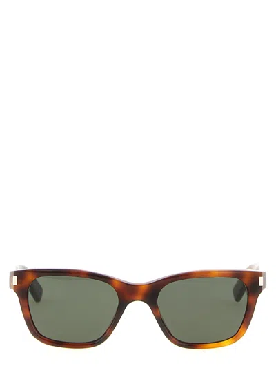 Saint Laurent Sl 874 Sunglasses Brown In Green