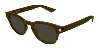 Saint Laurent Sl 876 004 Men's Sunglasses Brown Size 48 - Free Rx Lenses  - Free Rx Lenses