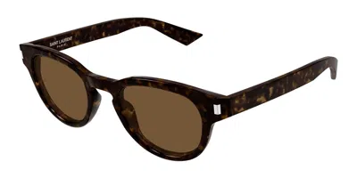 Saint Laurent Sl 876 006 Men's Sunglasses Tortoiseshell Size 48 - Free Rx Lenses  - Free Rx Lenses In Brown