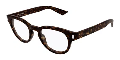 Saint Laurent Sl 876 Opt 002 Occhiali Da Vista Tartarugatishell Per Uomo (solo Montatura) In Brown