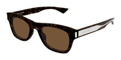 Saint Laurent Sl 877 006 Men's Sunglasses Tortoiseshell Size 51 - Free Rx Lenses  - Free Rx Lenses In Brown