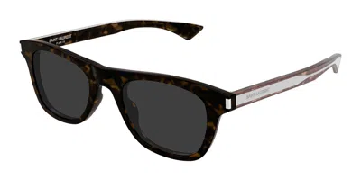 Saint Laurent Sl 879 002 Men's Sunglasses Tortoiseshell Size 51 - Free Rx Lenses  - Free Rx Lenses In Black