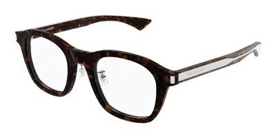 Saint Laurent Sl 880/j Opt Vestibilità Orientale 002 Occhiali Da Vista Tartarugatishell Per Uomo (solo Montatura) In Black