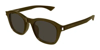 Saint Laurent Sl 880/k Asian Fit 004 Men's Sunglasses Brown Size 50 - Free Rx Lenses  - Free Rx Lenses
