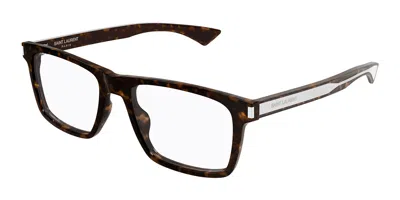 Saint Laurent Sl 882 007 Men's Glasses Tortoiseshell Size 57 - Free Lenses - Blue Light Block Available In Brown