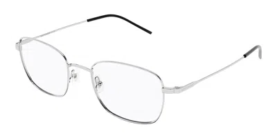 Saint Laurent Sl 887 002 Men's Glasses Silver Size 52 - Free Lenses - Blue Light Block Available In Metallic