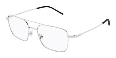 Saint Laurent Sl 888 002 Men's Glasses Silver Size 53 - Free Lenses - Blue Light Block Available