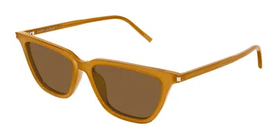 Saint Laurent Sl 889 Sulpice Thin 004 Women's Sunglasses Yellow Size 53 - Free Rx Lenses  - Free Rx Lenses