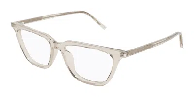 Saint Laurent Sl 889 Sulpice Thin Opt 004 Women's Glasses Brown Size 53 - Free Lenses - Blue Light Block Available In Gray