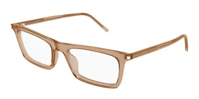 Saint Laurent Sl 890 Betty Thin Opt 005 Men's Glasses Brown Size 54 - Free Lenses - Blue Light Block Available In Pattern