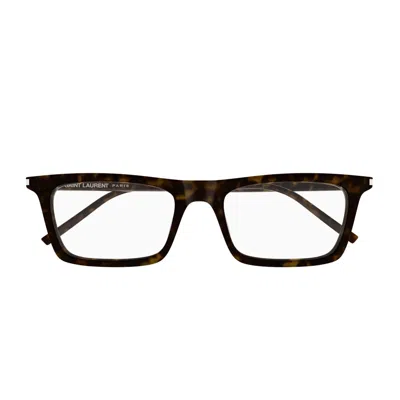 Saint Laurent Sl 890 Betty Thin Opt Linea Corner Angle Glasses In Brown
