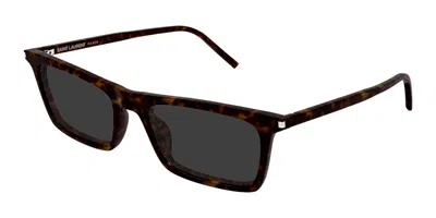 Saint Laurent Sl 890/f Betty Thin Vestibilità Orientale 002 Occhiali Da Sole Tartarugatishell Per Uomo In Black