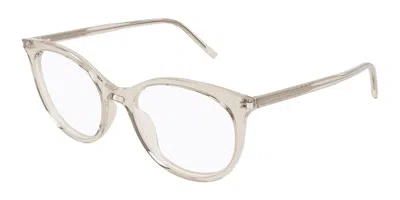 Saint Laurent Sl 891 004 Women's Glasses Brown Size 52 - Free Lenses - Blue Light Block Available In Neutral