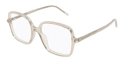 Saint Laurent Sl 892 004 Women's Glasses Brown Size 53 - Free Lenses - Blue Light Block Available In Neutral