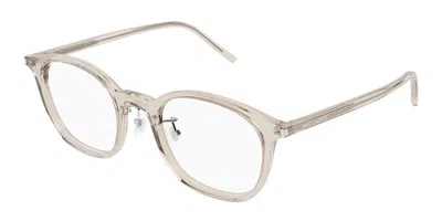 Saint Laurent Sl 893/j Asian Fit 004 Men's Glasses Brown Size 51 - Free Lenses - Blue Light Block Available In White