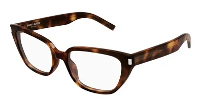 Saint Laurent Sl 896 003 Women's Glasses Tortoiseshell Size 55 - Free Lenses - Blue Light Block Available In Brown