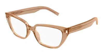 Saint Laurent Sl 896 005 Women's Glasses Brown Size 55 - Free Lenses - Blue Light Block Available In Burgundy