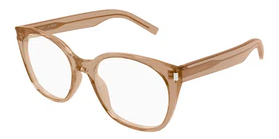 Saint Laurent Sl 897 005 Women's Glasses Brown Size 55 - Free Lenses - Blue Light Block Available In Pattern